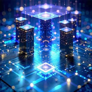 Tech Commercial Photography: Blockchain Network Visualization With Image, There