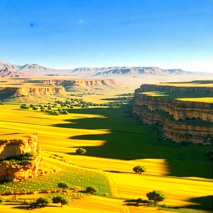 Nature Aerial Photography: Valley During Midday With Painting Beautiful