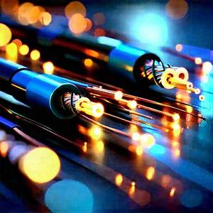 Close-up Of Fiber Optic Cables With Image, There