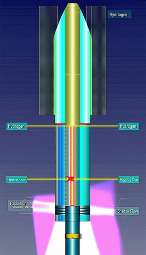 A Blue Background With A Yellow And Red Line Running Through It