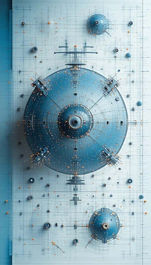 A Blue Sphere Is The Center Of Attention In This Image