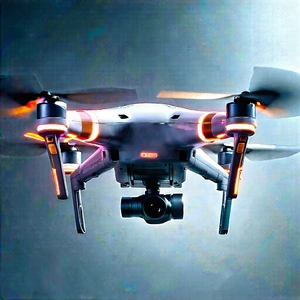 Drone With Digital Artwork With Drone Captured