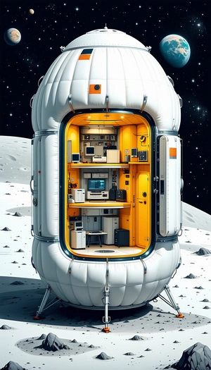 In The Image, There Is A White Space Shuttle With A Yellow Interior