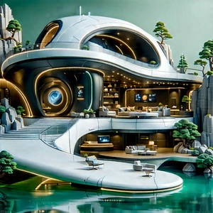 Futuristic Smart Home With Image