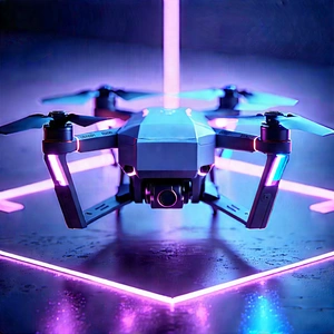 Drone With Streaming Content With Drone Purple