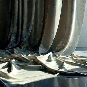Abstract Minimalist Design: Fabric composition with reflection