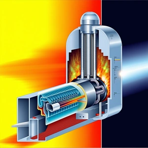 A Large, Futuristic-looking Machine With A Blue And Yellow Color Scheme