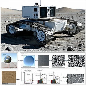 A White Robotic Vehicle, Possibly A Tank, Sitting On A Dirt Surface