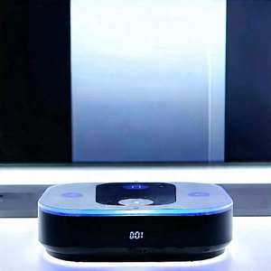 Smart Home Device With Streaming Content With Black Silver