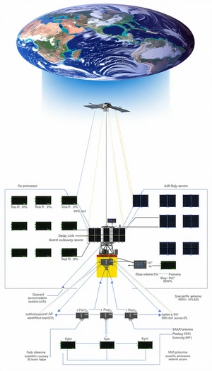 The Image Is A Diagram Showing The Relationship Between A Satellite And A Ground Station