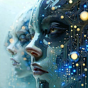 Artificial Intelligence Visualization With Image, There