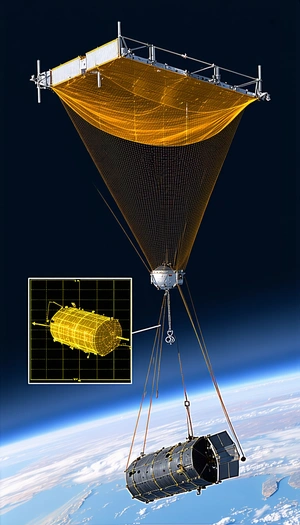 A Large, Yellow, And Orange Balloon Floating In The Sky