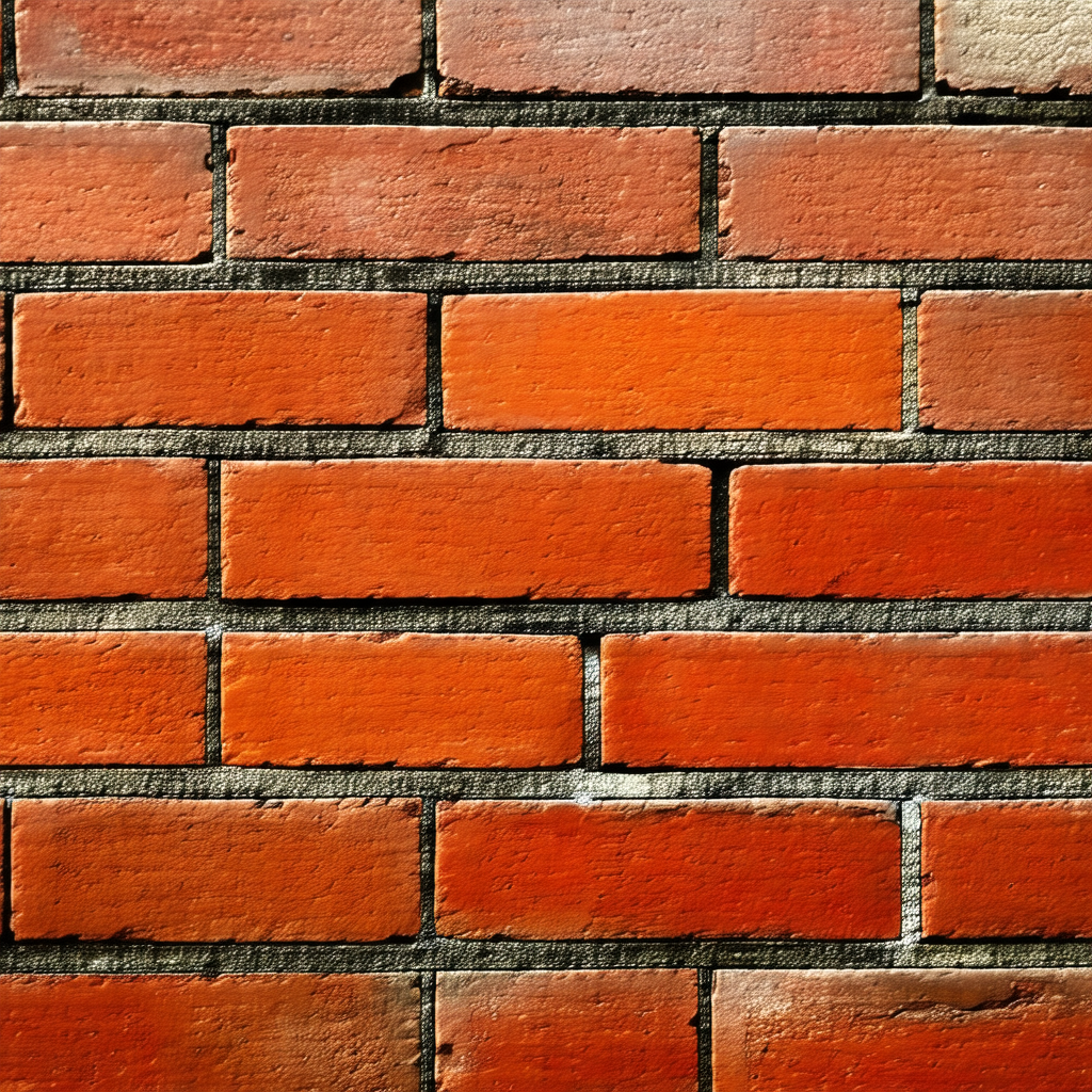 Red brick wall with a brick pattern
