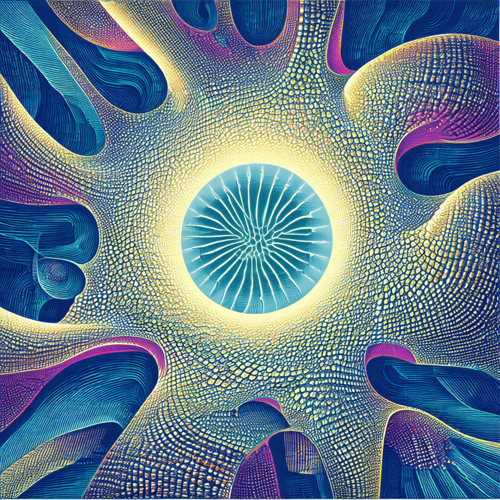 Vibrant and colorful artwork, possibly a painting or a di...
