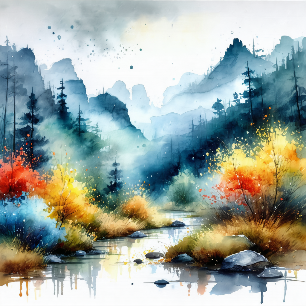Serene scene of a river flowing through a forest