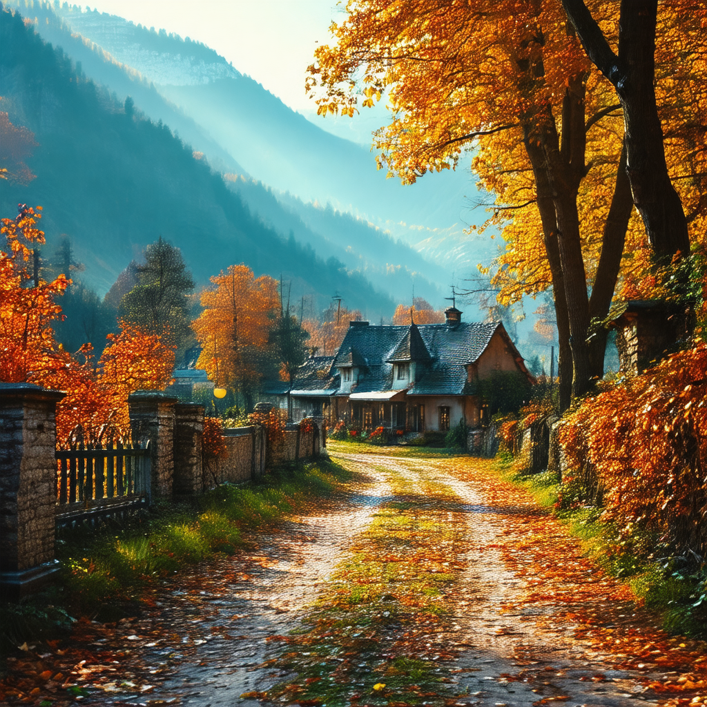 Small, quaint house situated on a dirt road in a rural area