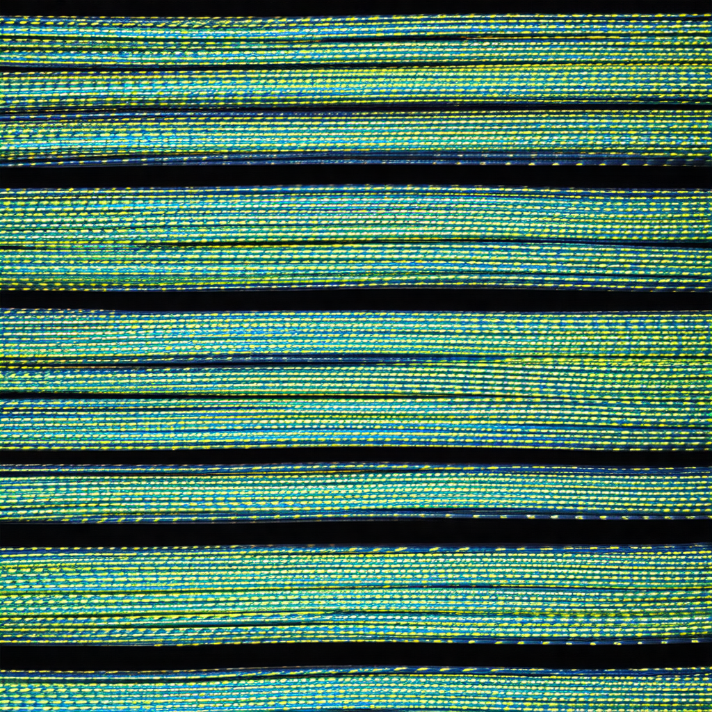 Blue and yellow striped pattern, which appears to be a ba...