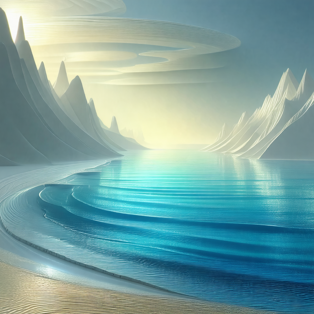 Digital painting of a beautiful ocean scene