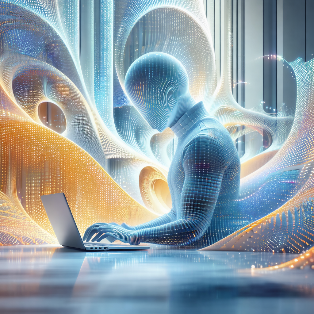 Man sitting at a desk, working on a laptop computer
