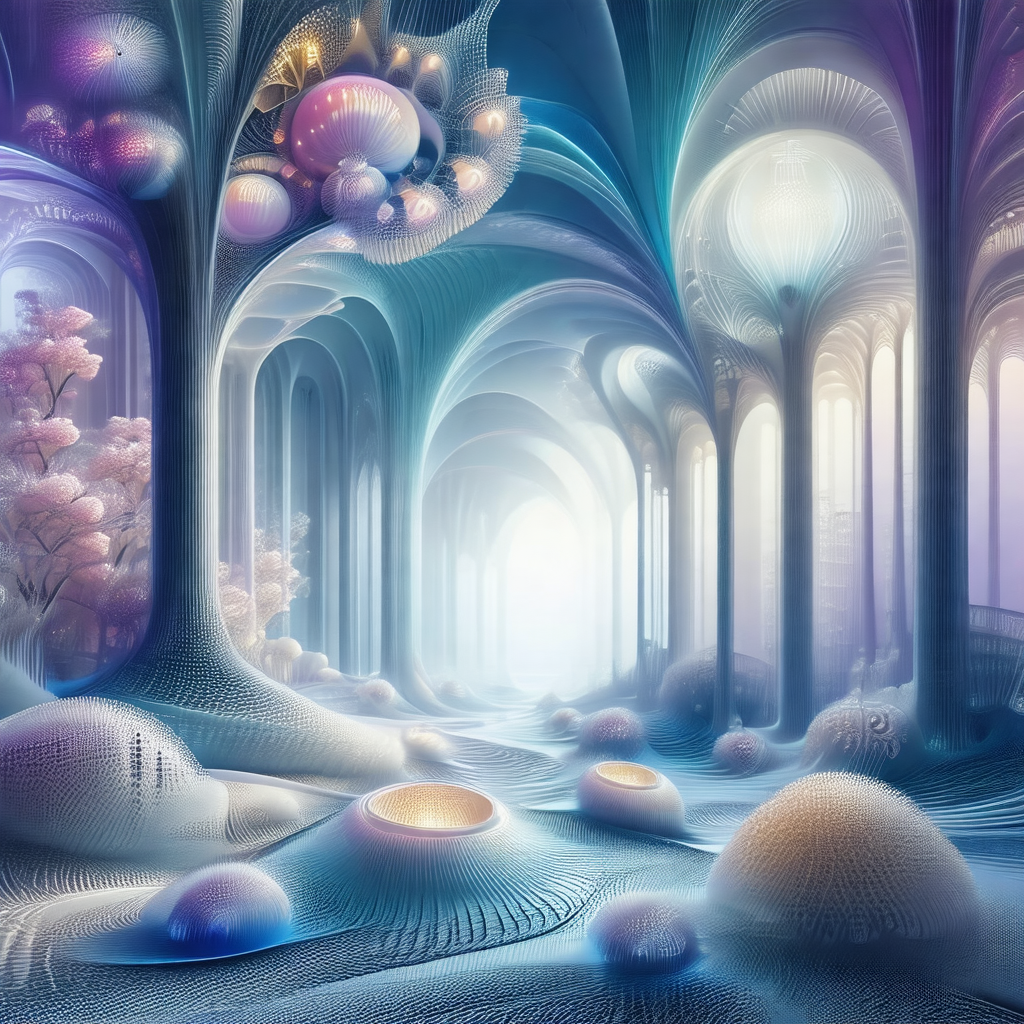 Digital painting of a forest with a variety of trees and ...