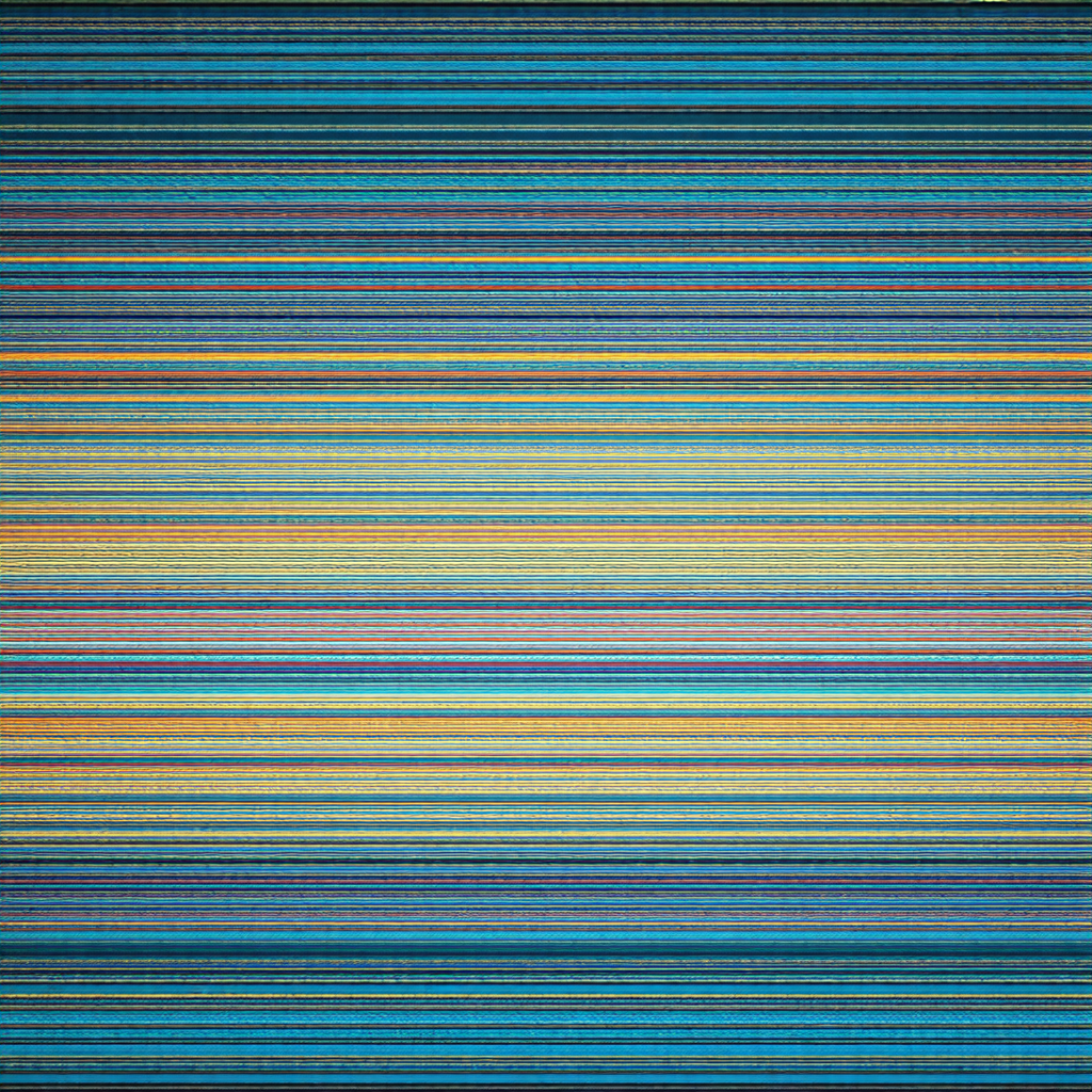 Close-up of a blue and yellow striped fabric