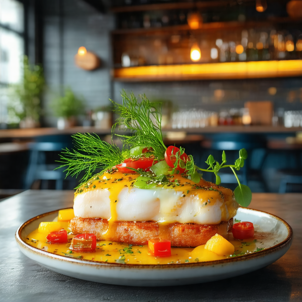 Delicious meal served on a dining table