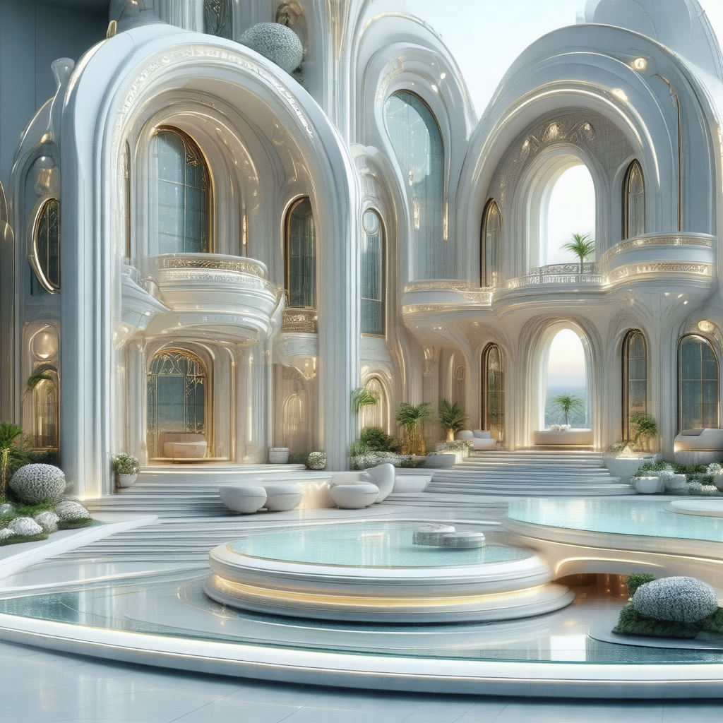 Computer-generated (cgi) rendering of a large, luxurious ...