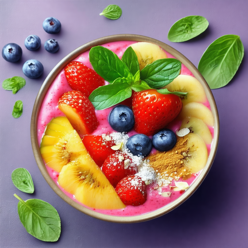 Large bowl filled with a delicious fruit salad