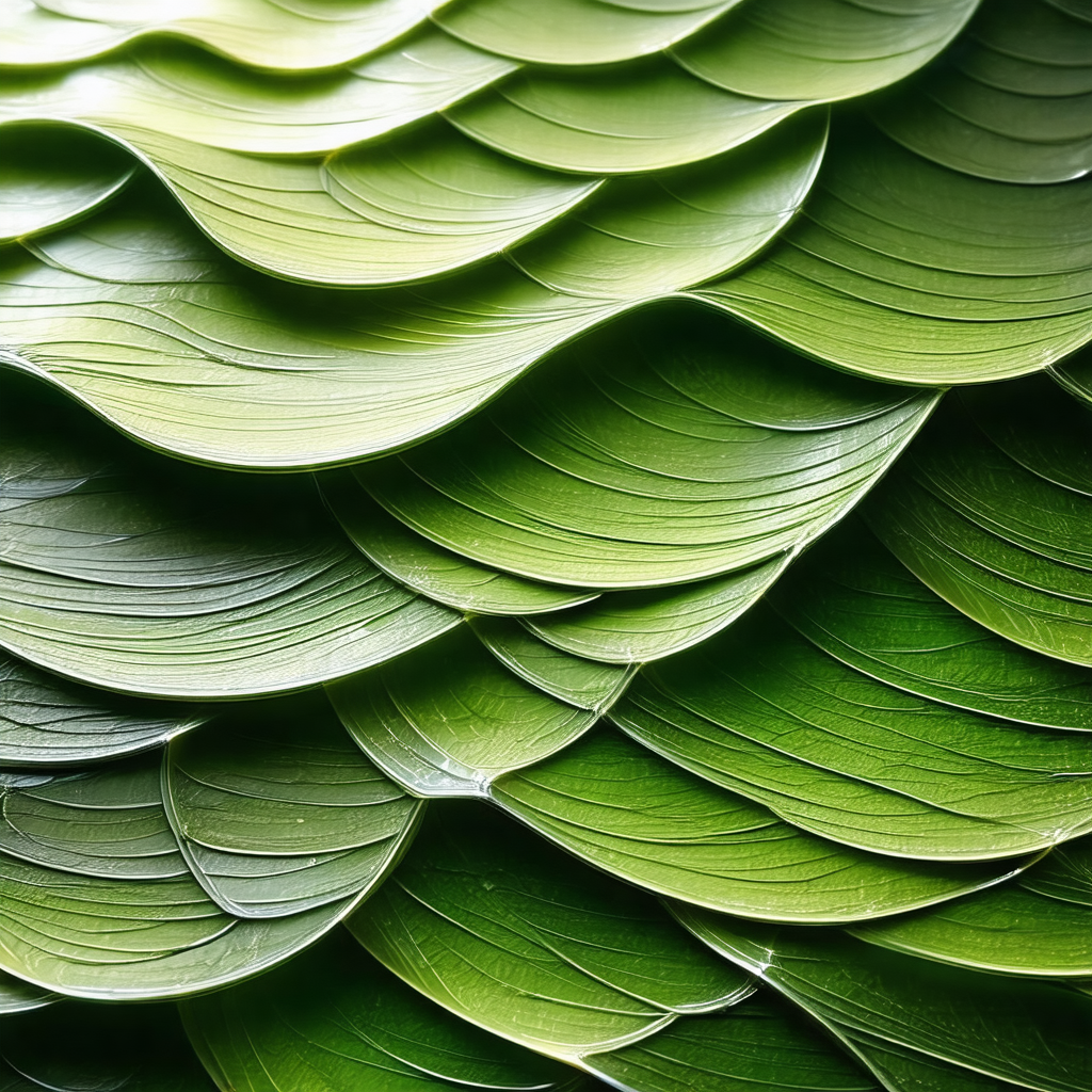 Large, green leafy plant with a distinctive pattern