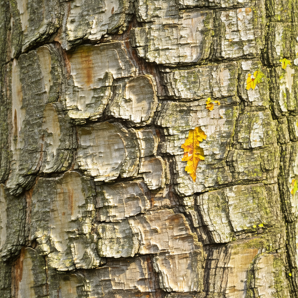 Tree with a large, visible crack in its bark