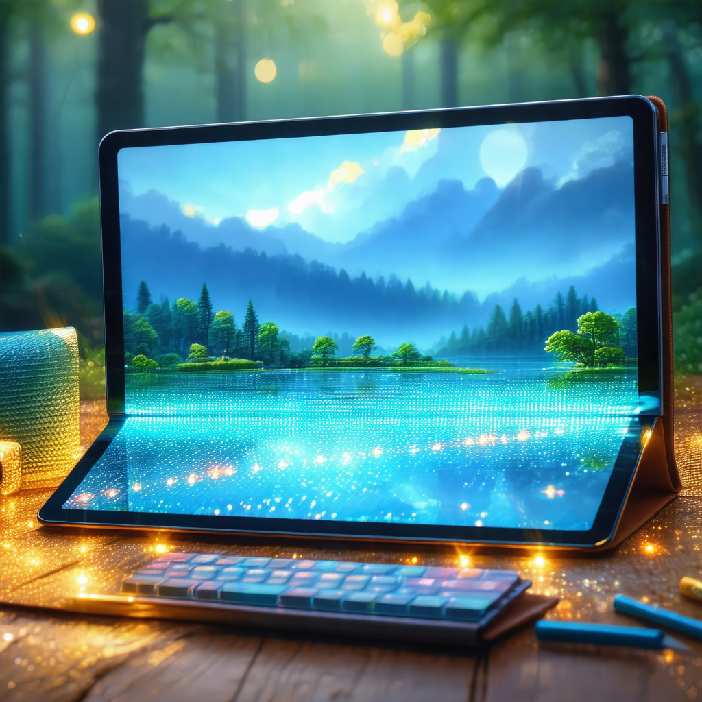 Laptop computer sitting on a wooden table