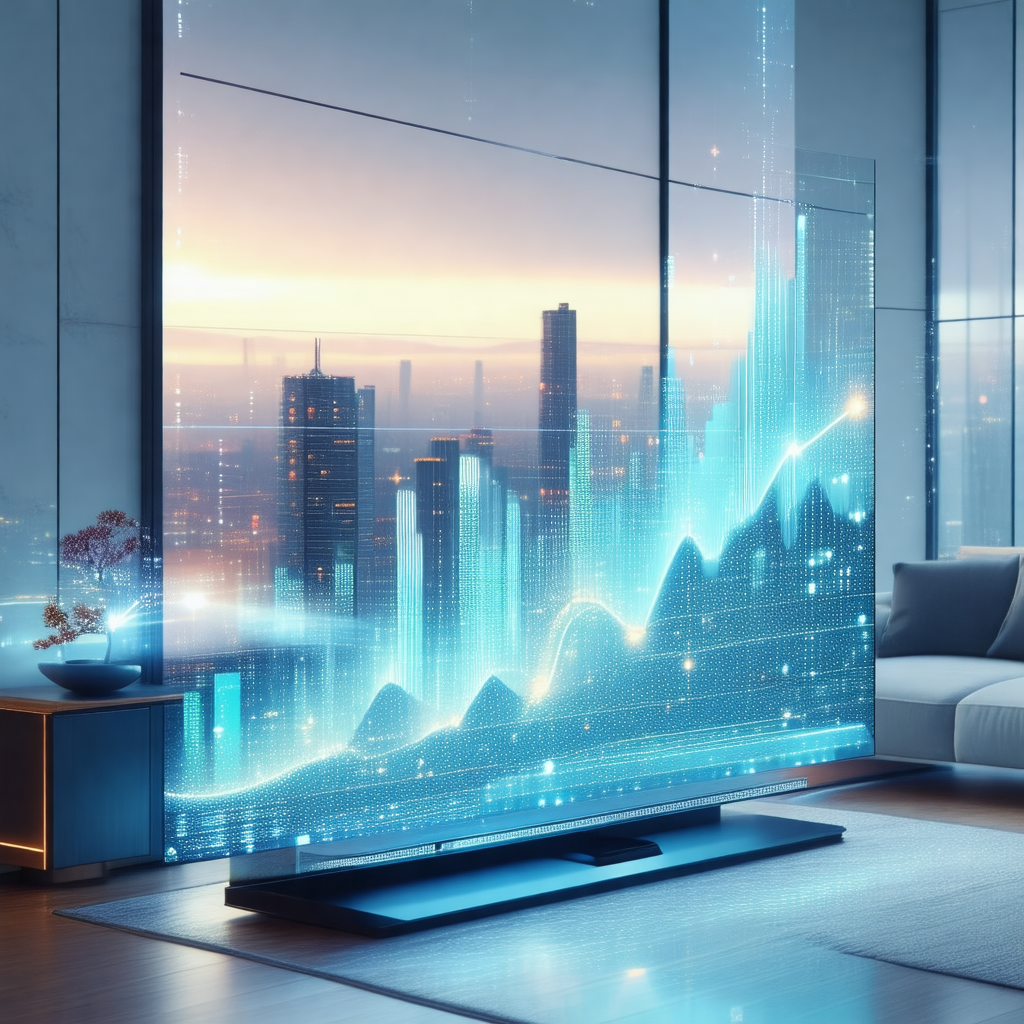 Large flat screen tv mounted on a wall in a living room