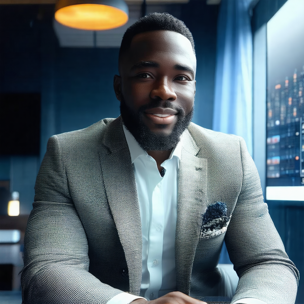 Man wearing a suit and tie, sitting at a dining table