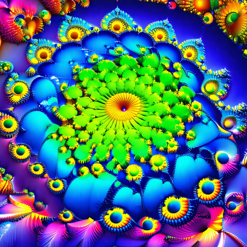 Vibrant and colorful flower with a yellow center