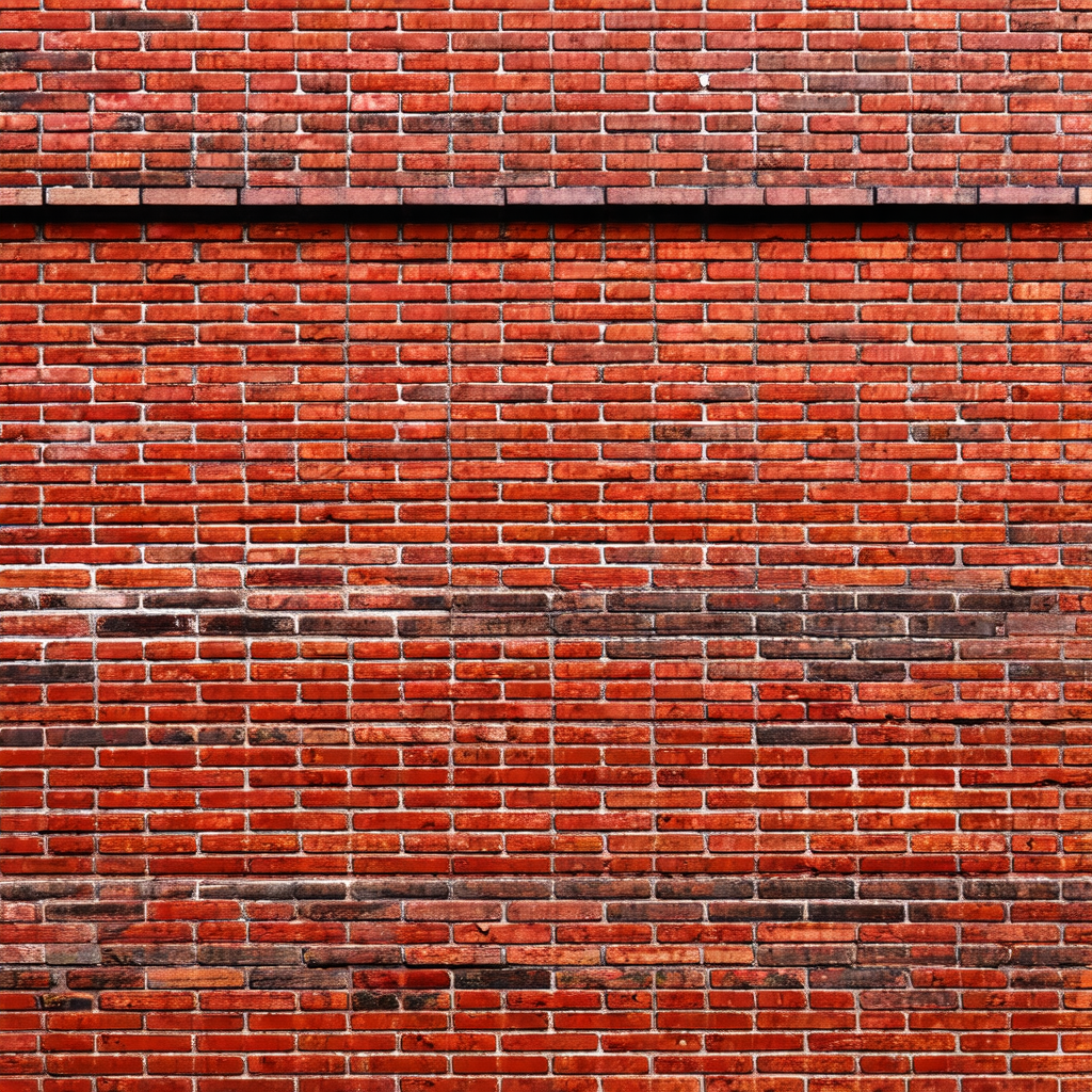Red brick wall with a brick pattern
