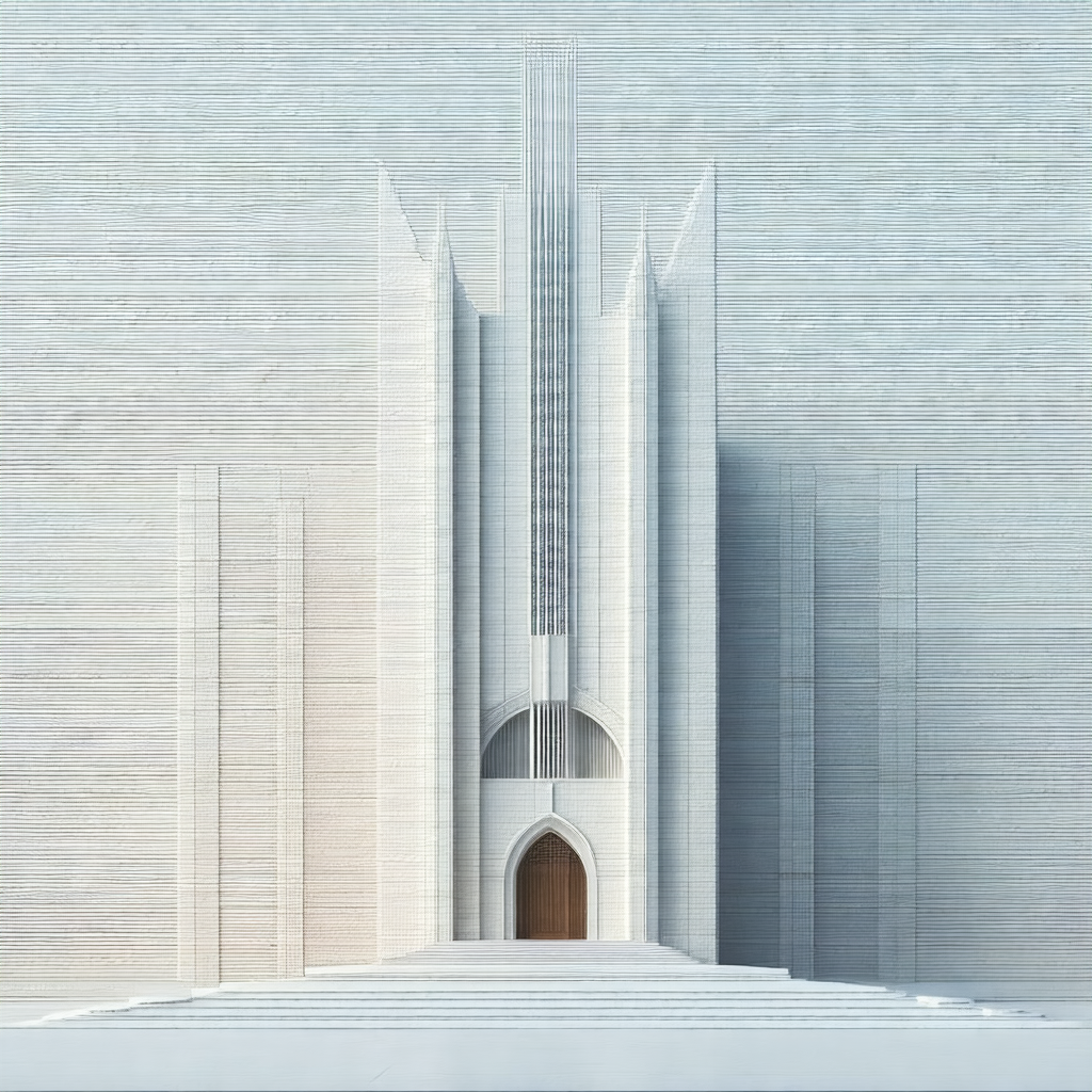 Large, white, and intricate building with a tall tower