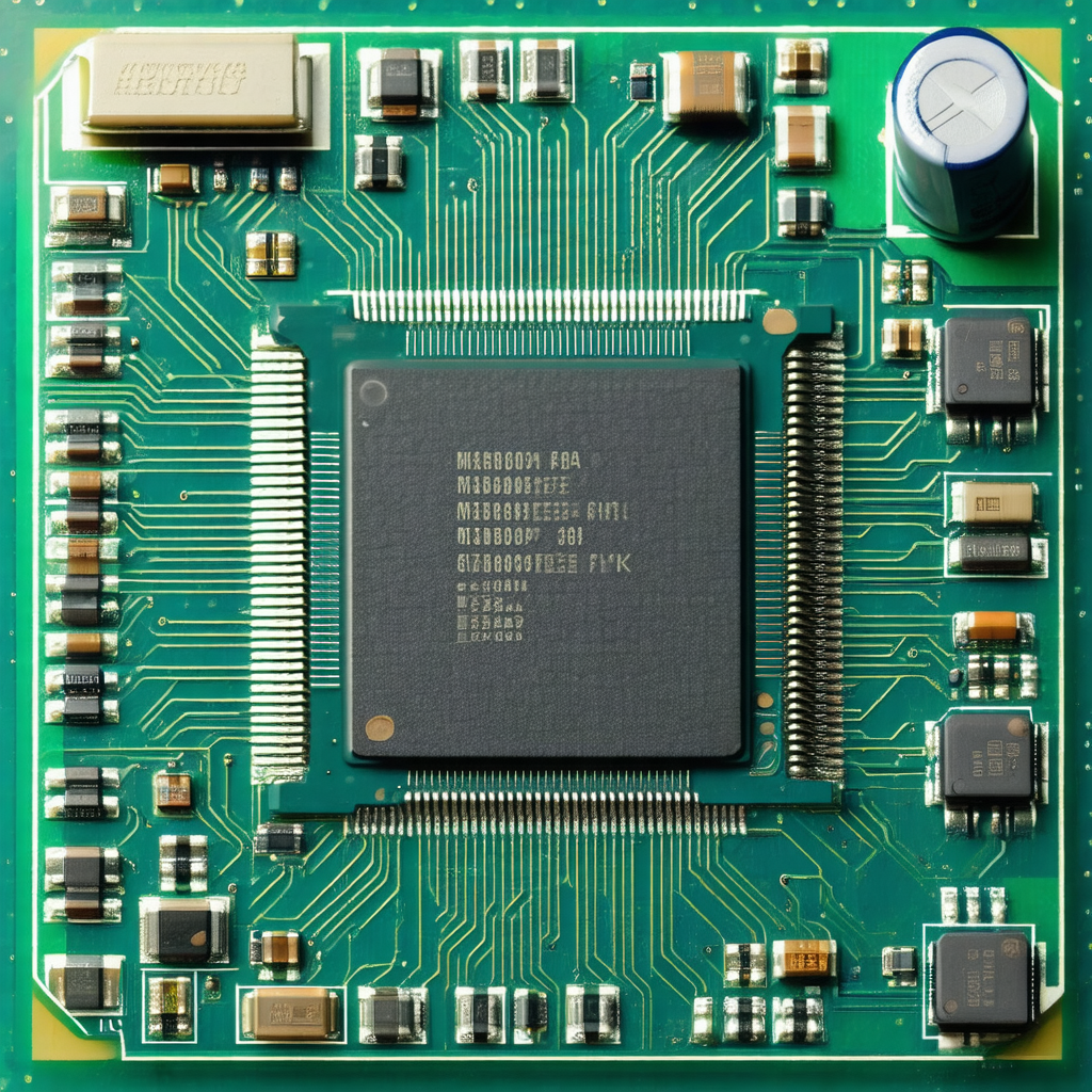 Close-up of a computer chip, which is the central compone...