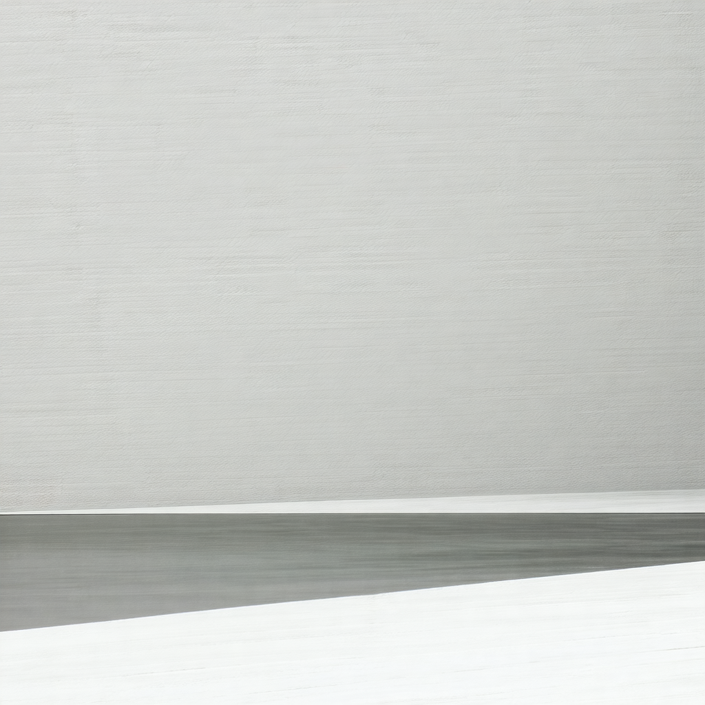 White wall with a large, empty space