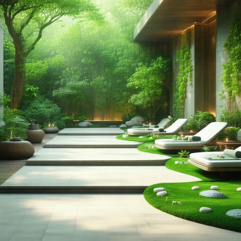 Beautiful garden with a variety of plants and flowers
