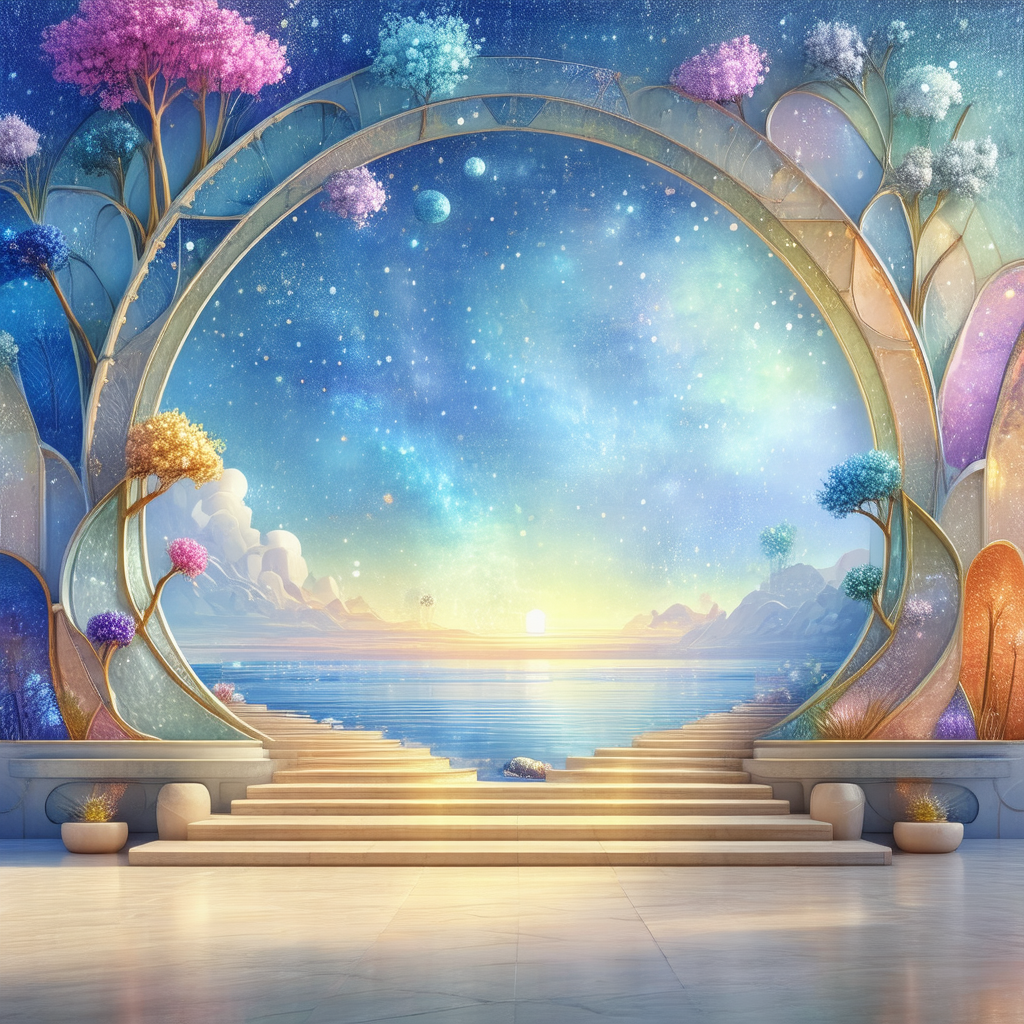 Beautifully painted scene of a sunset over a body of water