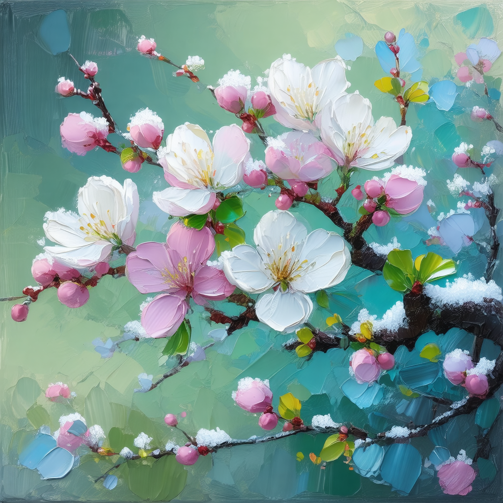 Beautiful tree filled with pink and white flowers