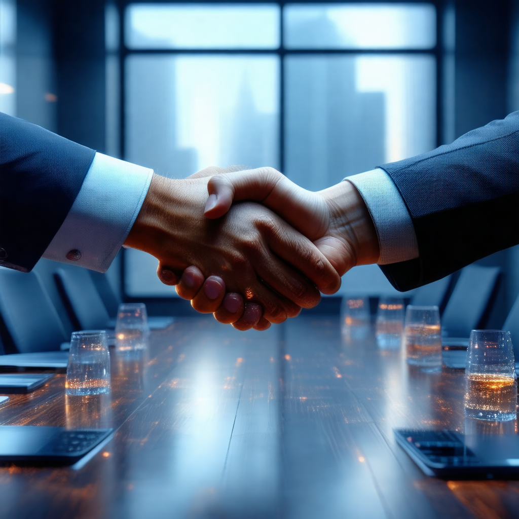 Business meeting taking place in a conference room
