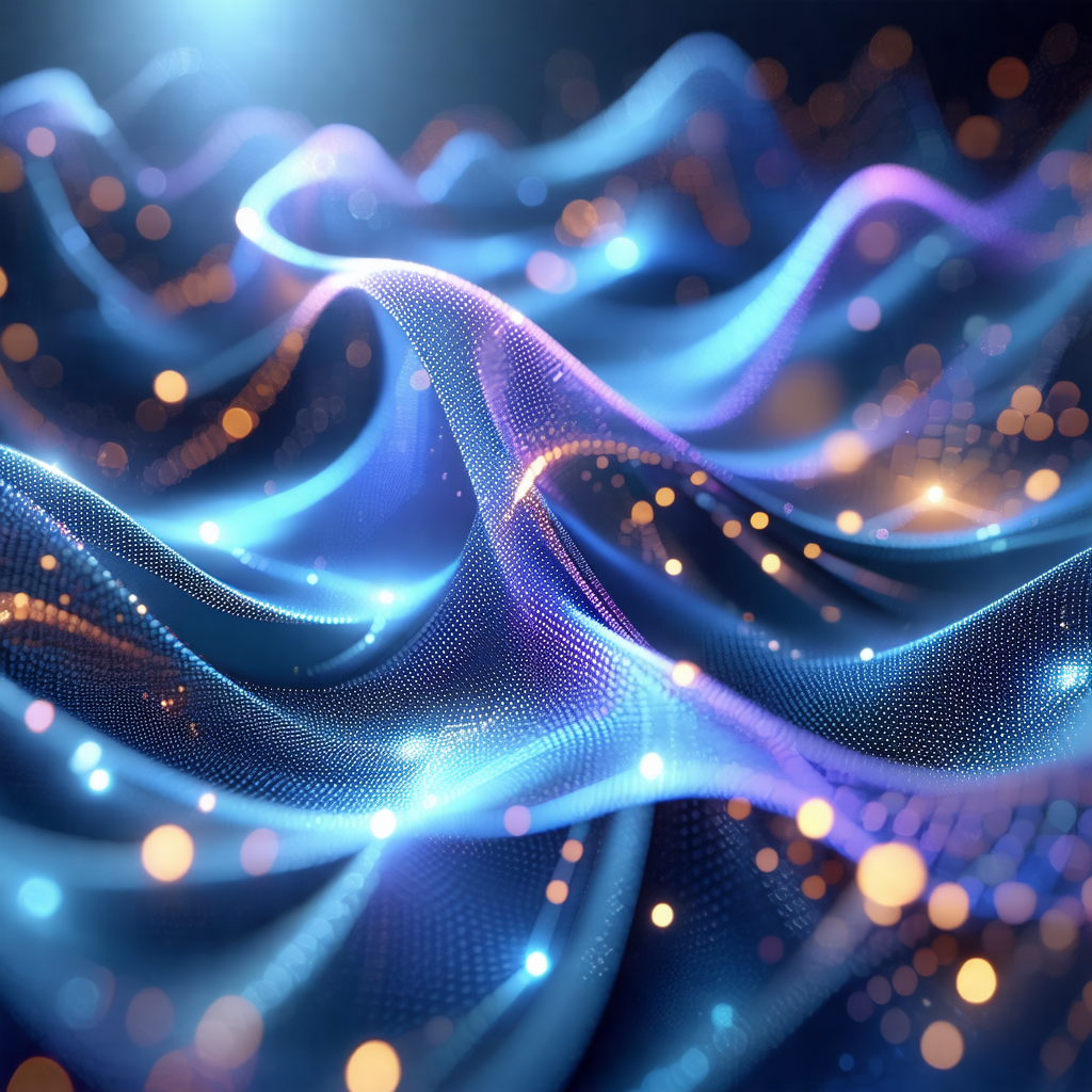 Vibrant and colorful display of light, resembling a futur...
