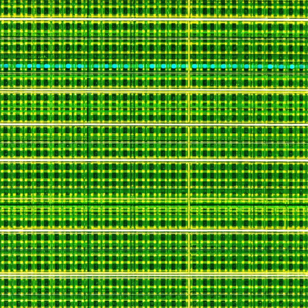 Large, green, and yellow checkered pattern