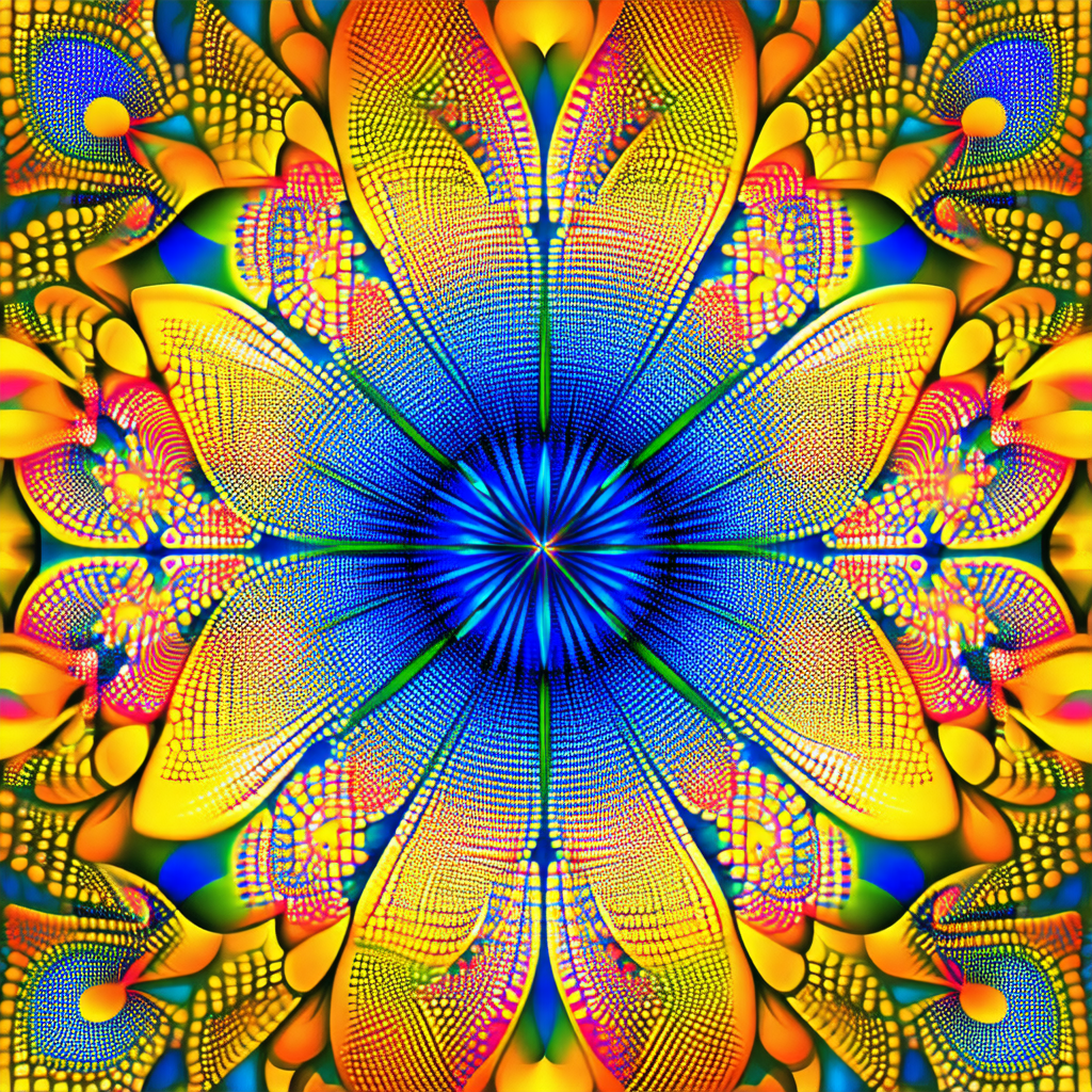 Vibrant Colorful Flower Artwork