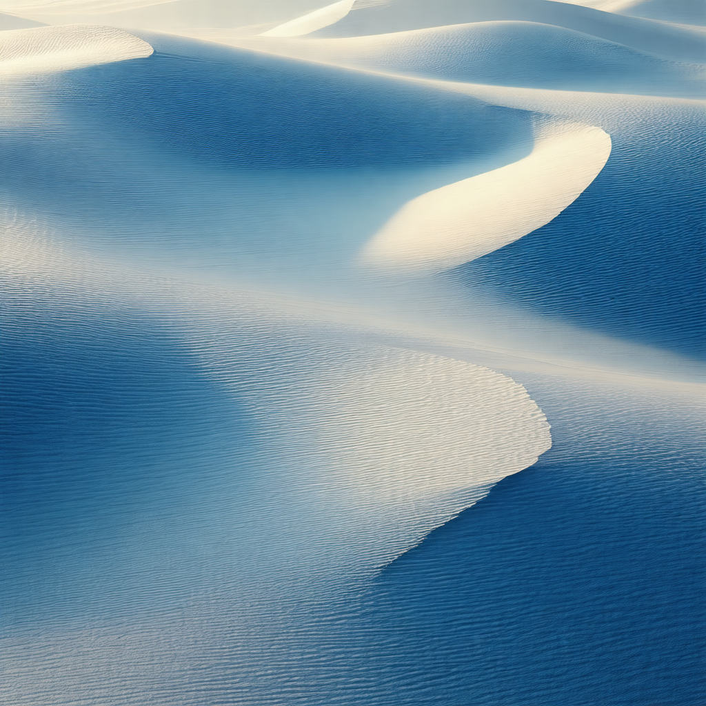 Beautiful white sand dune in a desert landscape