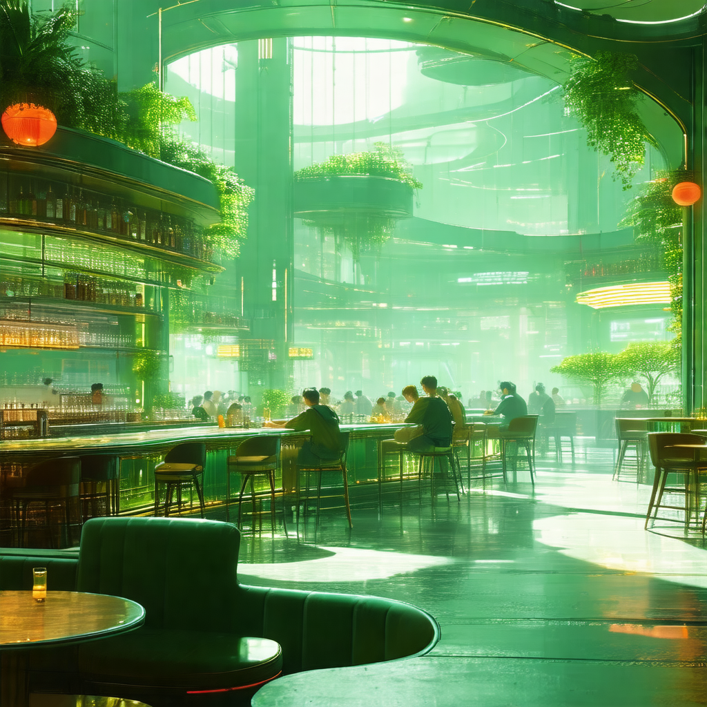 Large, modern restaurant with a large bar area