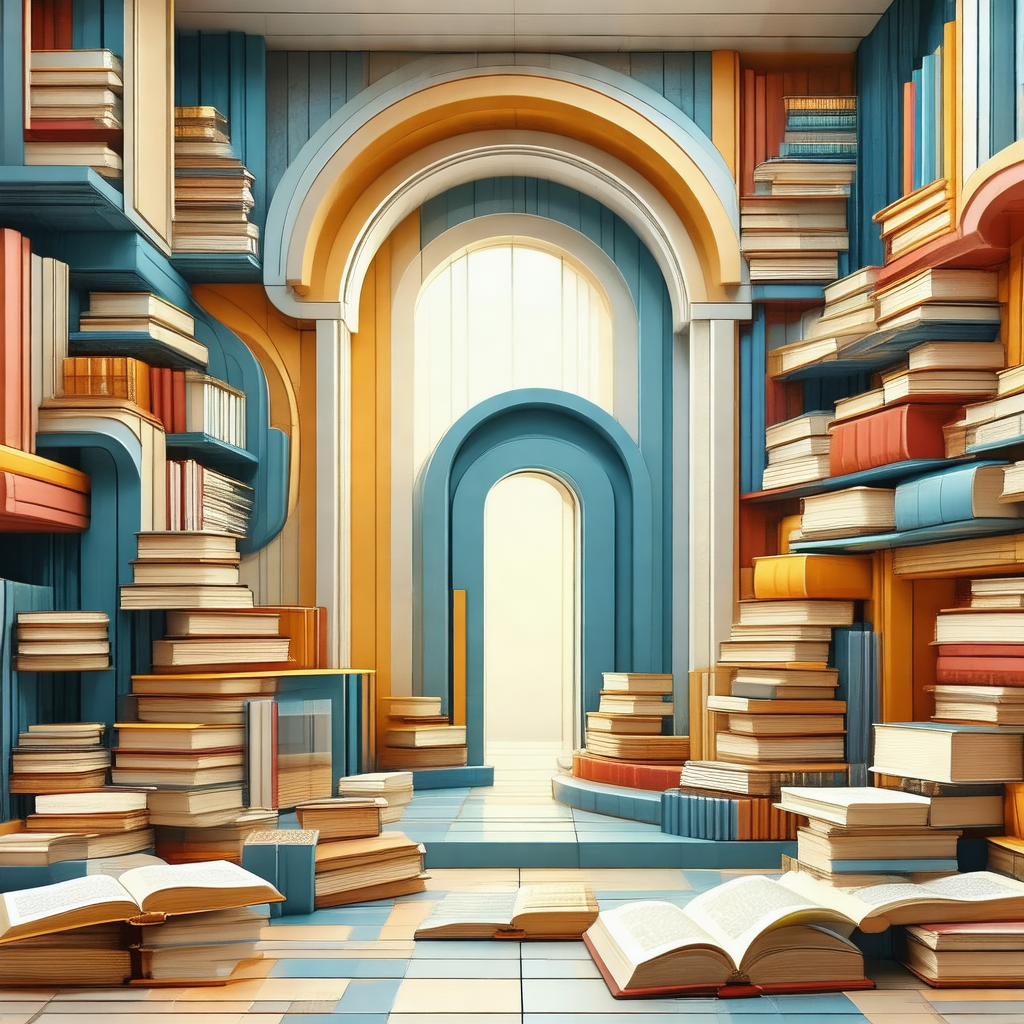Large room filled with a multitude of books