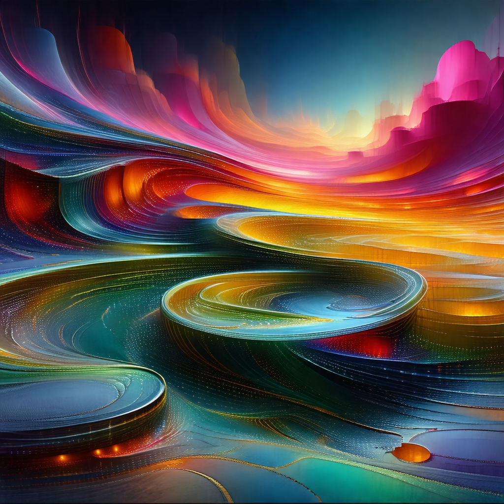 Vibrant and colorful painting of a cityscape