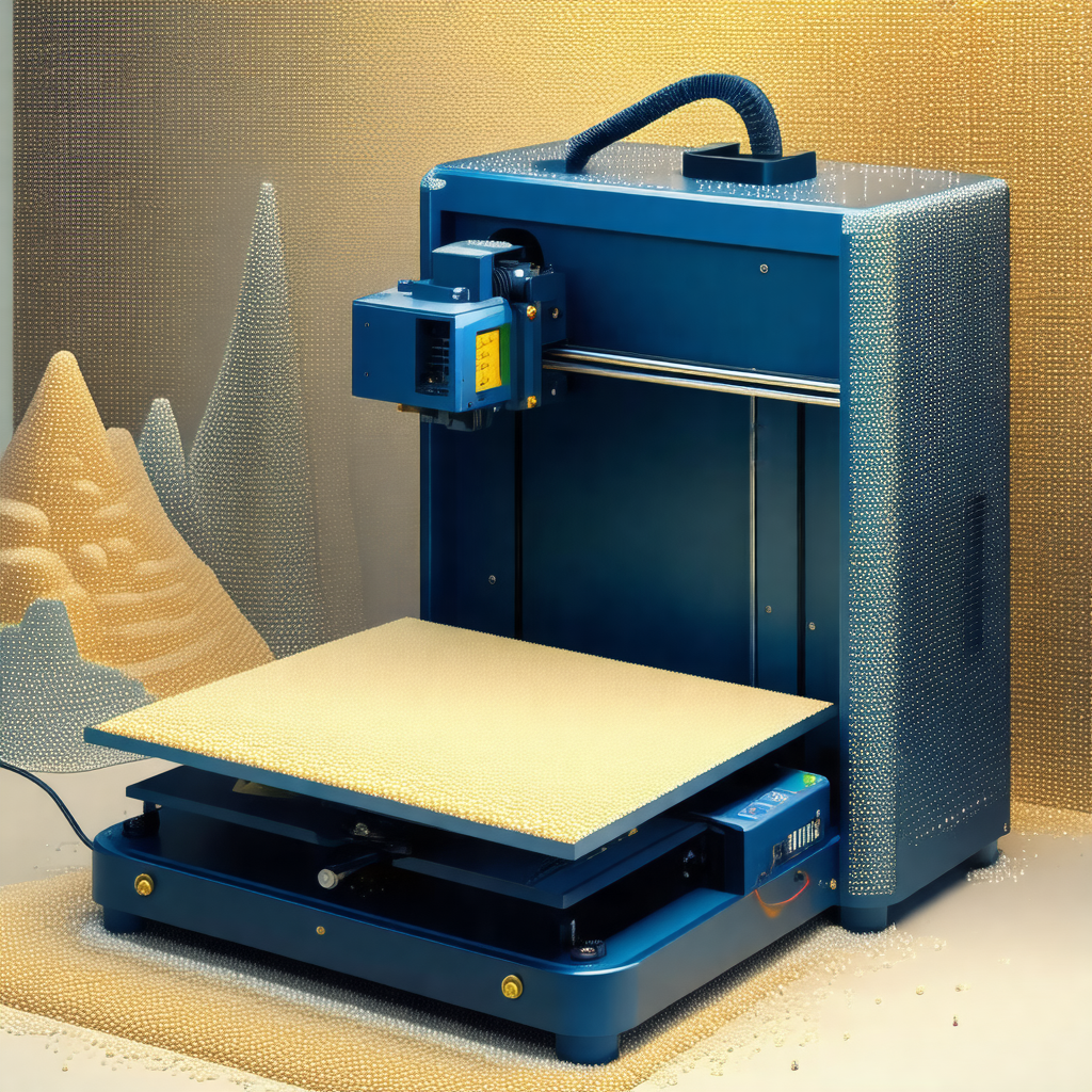 Blue 3d printer sitting on a table